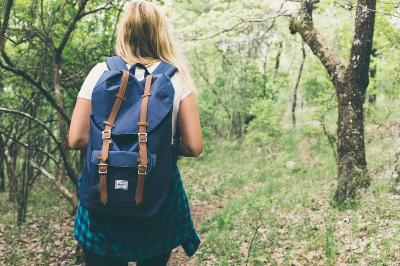 Hiking in nature